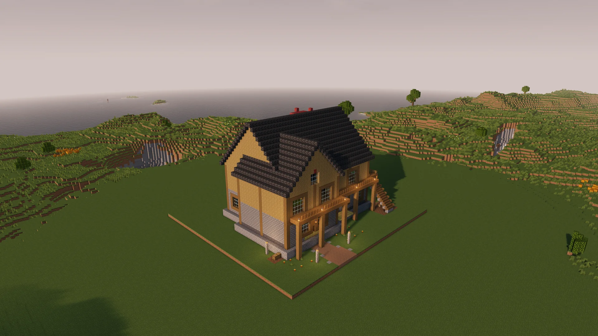 Modern Mountain House in Minecraft