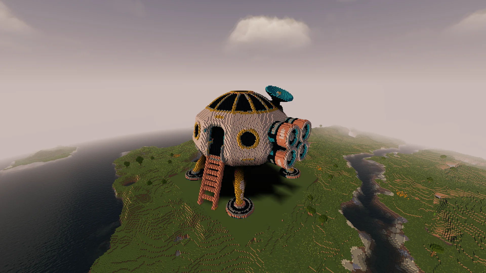 Retro Futuristic Lunar Lander