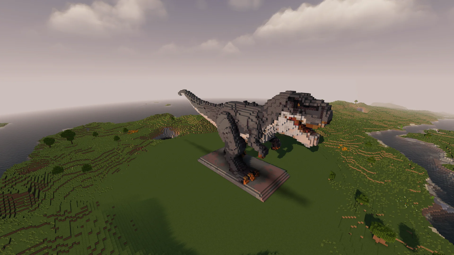 Tyrannosaurus Rex Statue in Minecraft